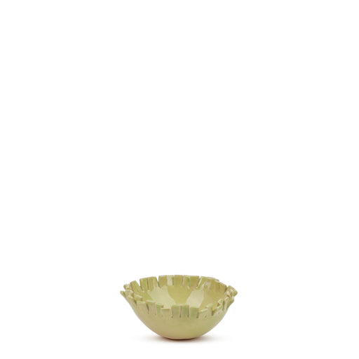 Cut Out Round Bowl <br> 
Lime Green <br> 
(Ø 14 x H 6) cm