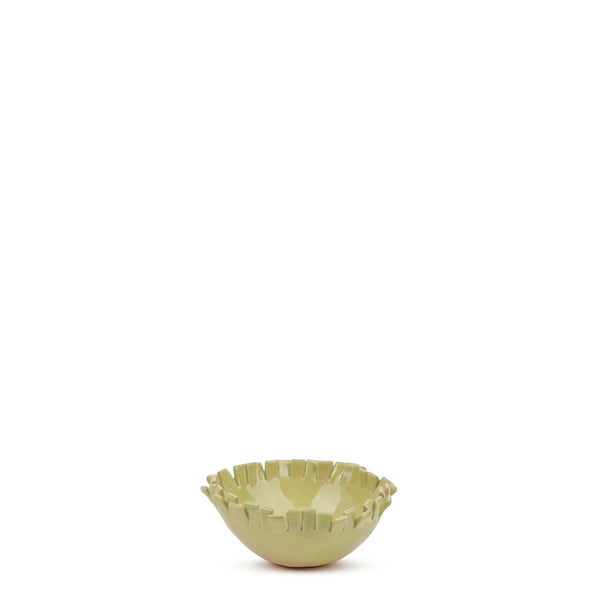Cut Out Round Bowl <br> 
Lime Green <br> 
(Ø 14 x H 6) cm