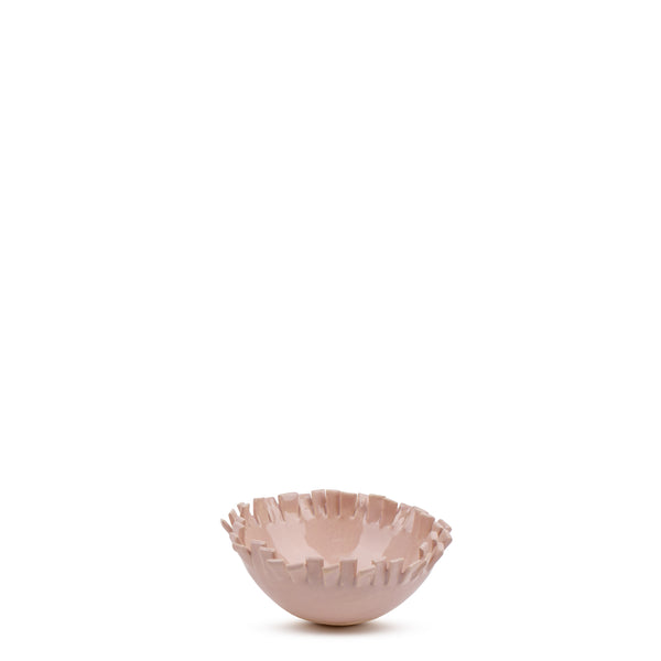 Cut Out Round Bowl <br> 
Pastel Pink <br> 
(Ø 14 x H 6) cm