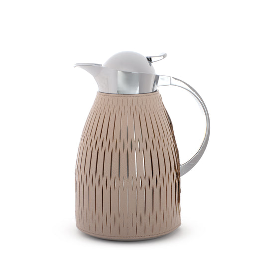 Rose Thermal Carafe with Leather Cover <br> Taupe <br> 1.5 Liters