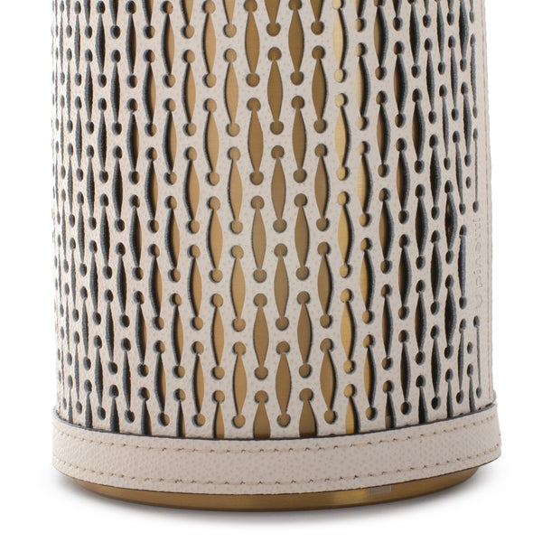 Diana Carafe with Leather Cover <br> Shiny Gold / Cream <br> 1.5 Liters