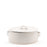 Striped Saucepan with Lid  <br> 
White <br> 
(Ø 25 x H 14) cm