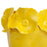 Flower Crafted Round Vase  <br>  
Yellow
<br> ( Ø 24 x H 23) cm