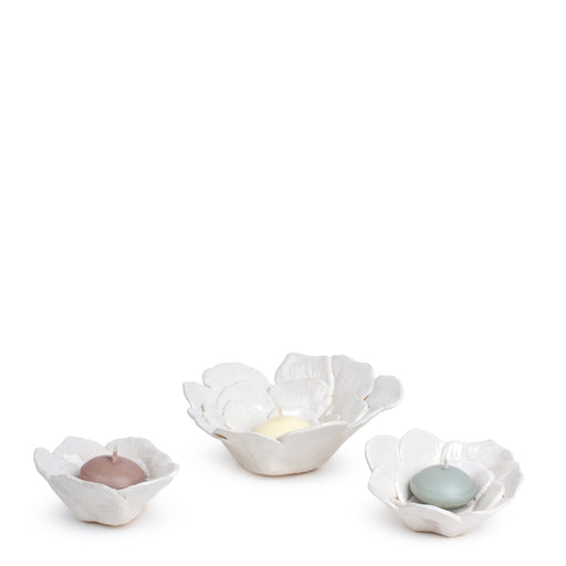 Tealight Holder <br>  
White <br>  
Set of 3