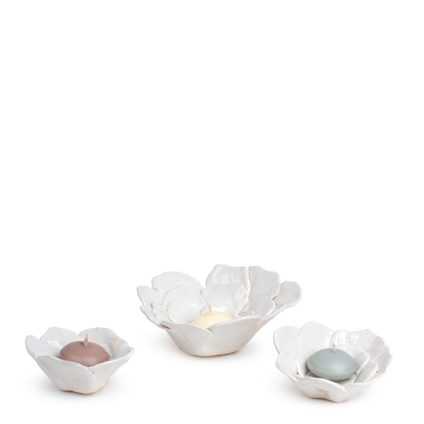 Tealight Holder <br>  
White <br>  
Set of 3