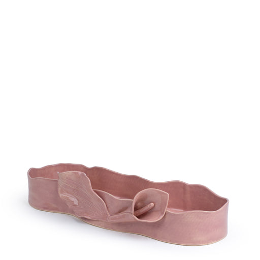 Lilies Long Dish <br> 
Pink
<br> ( L 60 x H 8) cm