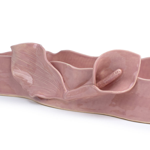 Lilies Long Dish <br> 
Pink
<br> ( L 60 x H 8) cm