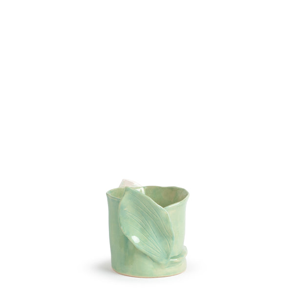 Lilies Vase <br>  Tea Green<br> (Ø 13.5 x H 15) cm