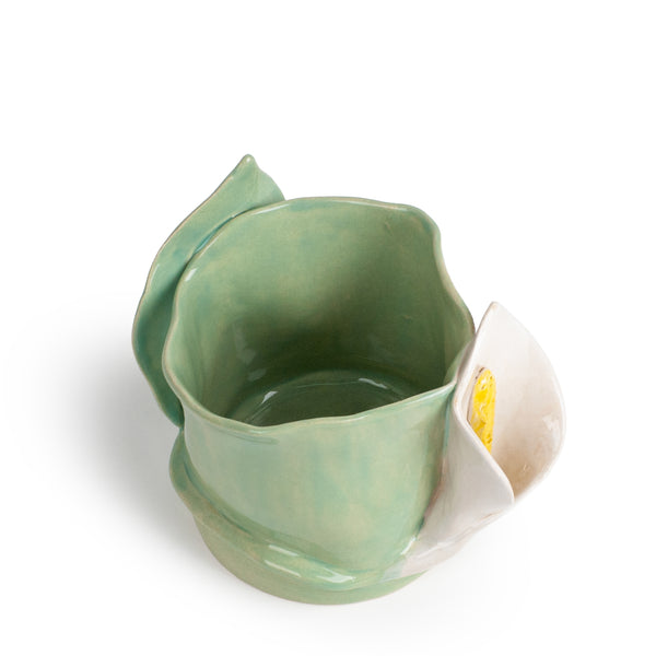 Lilies Vase <br>  Tea Green<br> (Ø 13.5 x H 15) cm