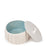 Pleated Saucepan with Lid <br> White / Pastel Blue <br> (Ø 25 x H 18) cm