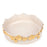 Flower Crafted Round Dish <br> White / Yellow <br> (Ø 45 x H 12) cm