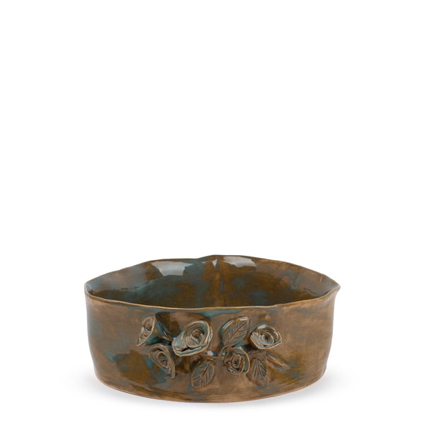Roses Crafted Round Dish <br>
Rustic Bronze
<br> (Ø 25 x H 10) cm