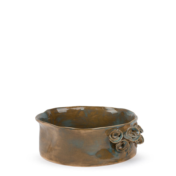 Roses Crafted Round Dish <br>
Rustic Bronze
<br> (Ø 25 x H 10) cm