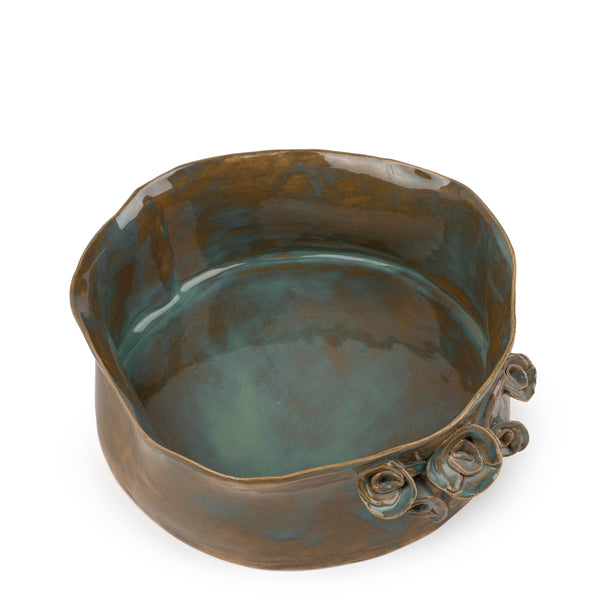 Roses Crafted Round Dish <br>
Rustic Bronze
<br> (Ø 25 x H 10) cm