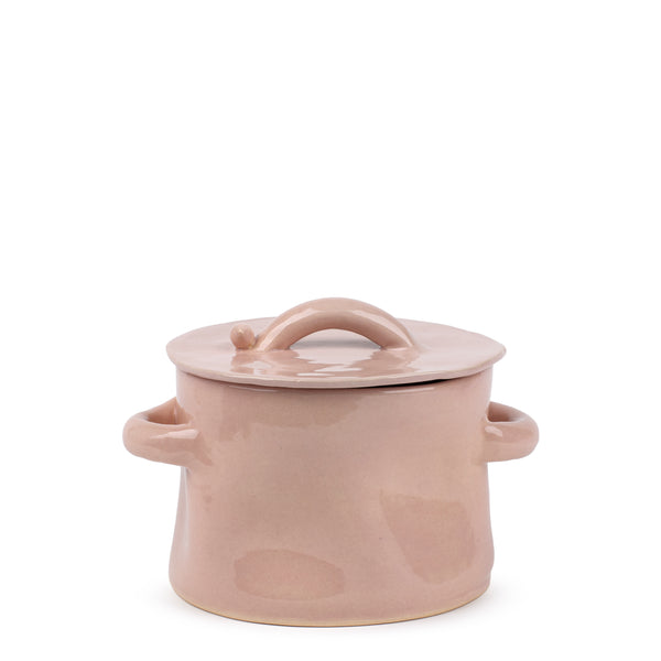 Saucepan with Bird on the Lid <br> 
Pastel Pink
<br> (Ø 19 x H 18) cm