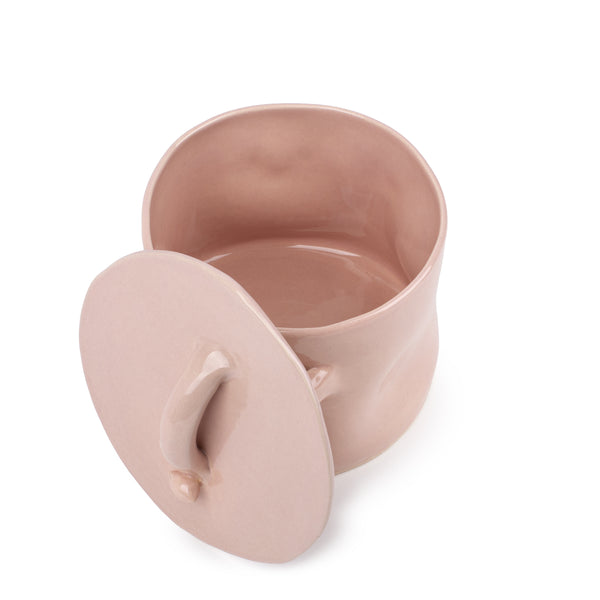 Saucepan with Bird on the Lid <br> 
Pastel Pink
<br> (Ø 19 x H 18) cm