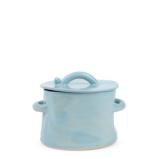 Saucepan with Bird on the Lid <br> 
Pastel Blue
<br> (Ø 19 x H 18) cm