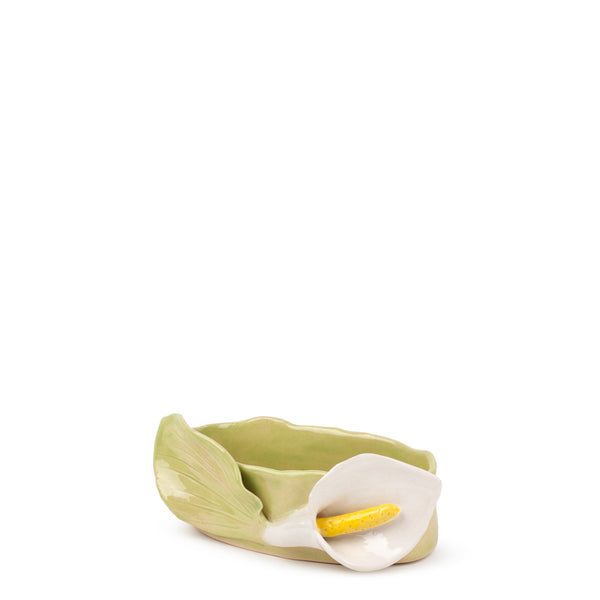 Lilies Oval Bowl <br>
Lime Green
<br> (L 17 x H 8) cm