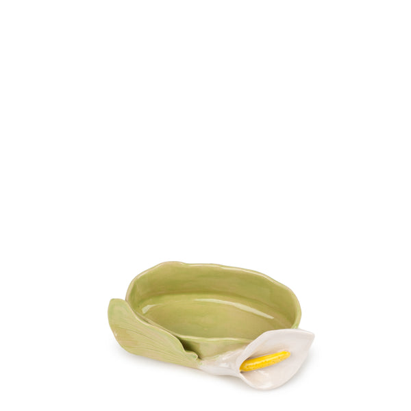 Lilies Oval Bowl <br>
Lime Green
<br> (L 17 x H 8) cm