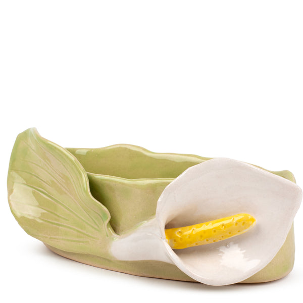 Lilies Oval Bowl <br>
Lime Green
<br> (L 17 x H 8) cm