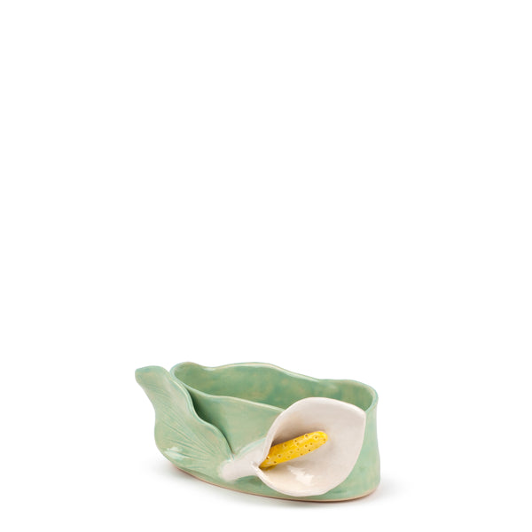 Lilies Oval Bowl <br>
Tea Green
<br> (L 17 x H 8) cm