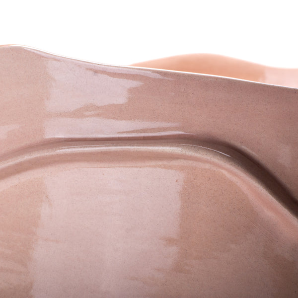 Round Dish with Single Coil Border <br> Nude <br> (Ø 25 x H 13) cm