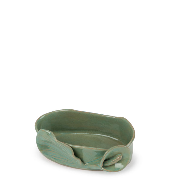 Lilies Oval Bowl <br>
Pistachio Green
<br> (L 17 x H 8) cm