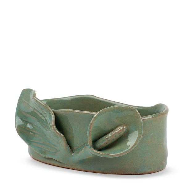 Lilies Oval Bowl <br>
Pistachio Green
<br> (L 17 x H 8) cm