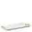Lilies Rectangular Dish <br> White <br> (L 50 x H 4) cm