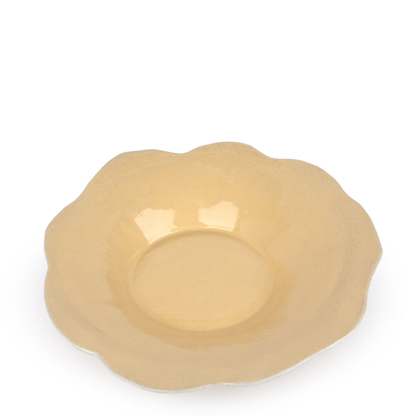 Flat Dish on Stand <br> Pastel Yellow <br> (Ø 36 x H 12.5) cm