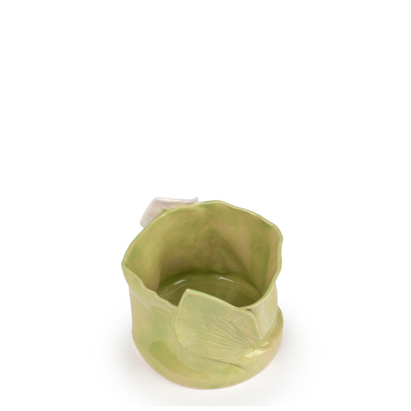 Lilies Vase <br> Lime Green <br> (Ø 17 x H 15) cm
