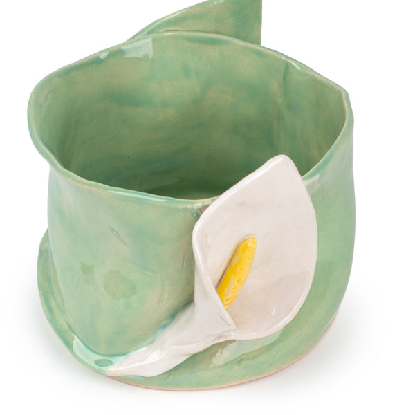 Lilies Vase <br> Tea Green <br> (Ø 17 x H 15) cm