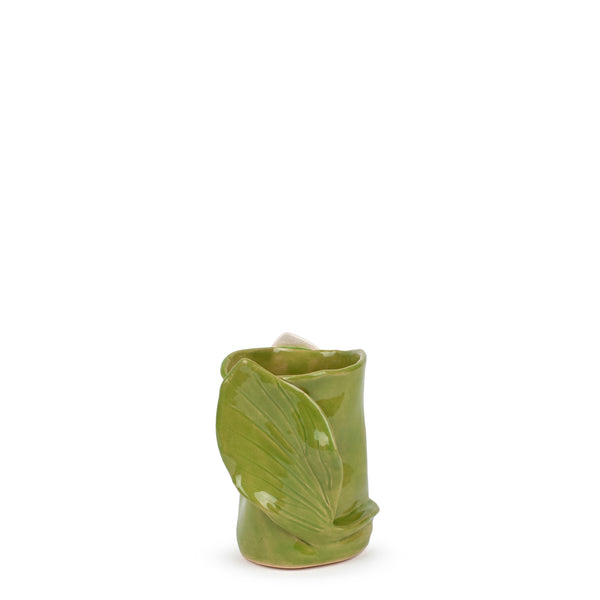 Lilies Vase <br> Apple Green <br> (Ø 9.5 x H 13.5) cm