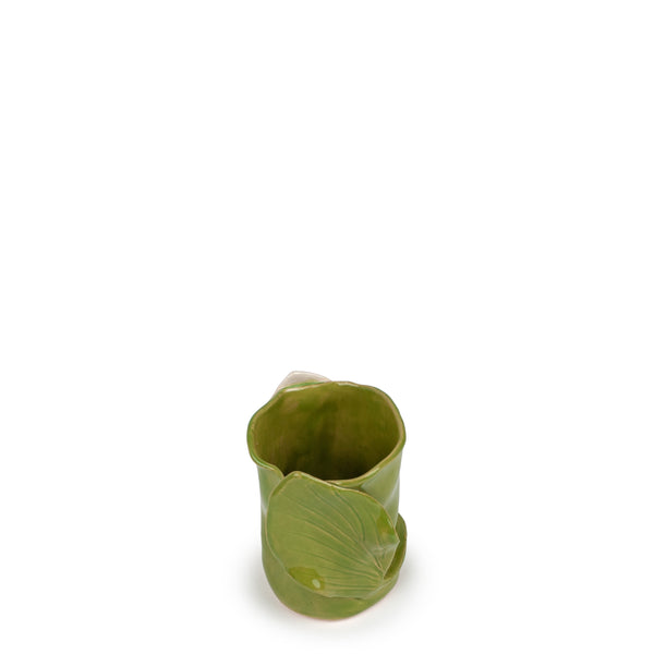 Lilies Vase <br> Apple Green <br> (Ø 9.5 x H 13.5) cm