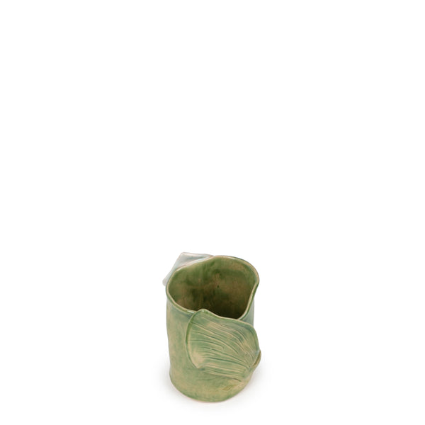Lilies Vase <br> Moss Green <br> (Ø 9.5 x H 13.5) cm