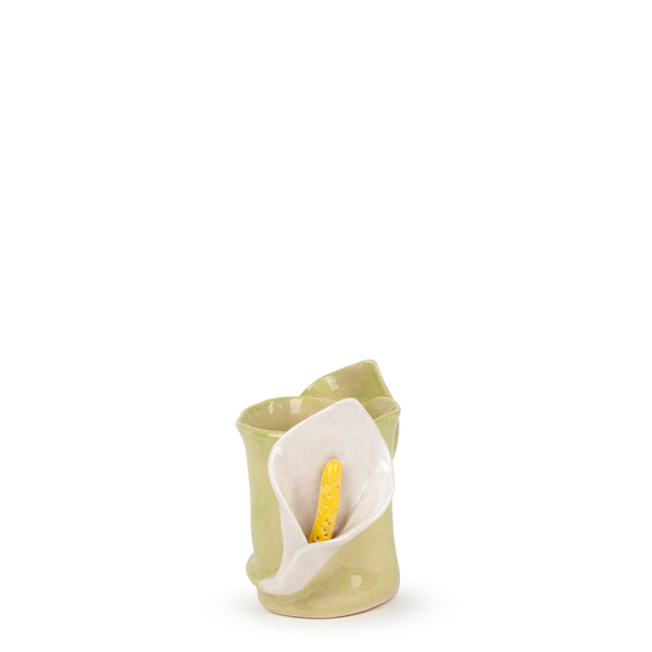 Lilies Vase <br> Lime Green <br> (Ø 9.5 x H 13.5) cm