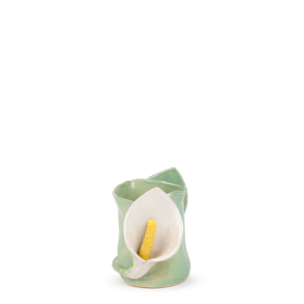 Lilies Vase <br> Tea Green <br> (Ø 9.5 x H 13.5) cm