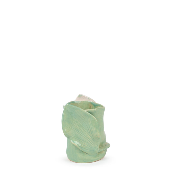 Lilies Vase <br> Tea Green <br> (Ø 9.5 x H 13.5) cm