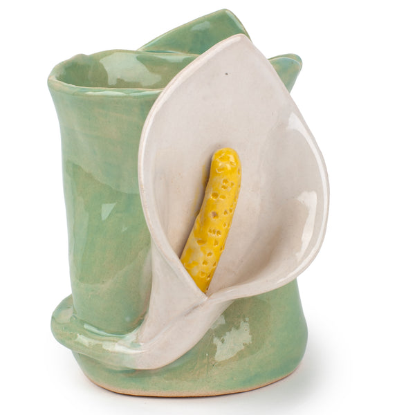 Lilies Vase <br> Tea Green <br> (Ø 9.5 x H 13.5) cm