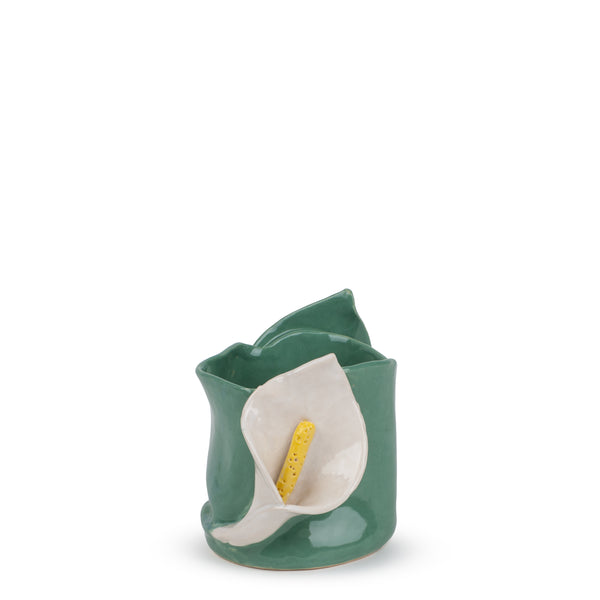 Lilies Vase <br> Sea Green <br> (Ø 12 x H 14) cm