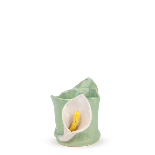 Lilies Vase <br> Tea Green <br> (Ø 12 x H 14) cm