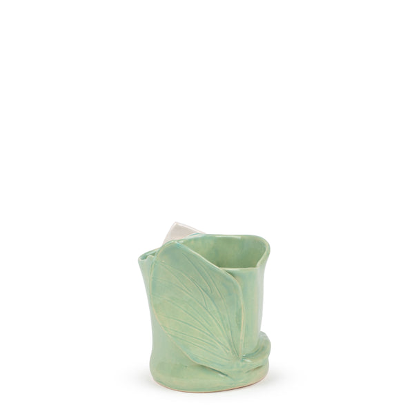 Lilies Vase <br> Tea Green <br> (Ø 12 x H 14) cm
