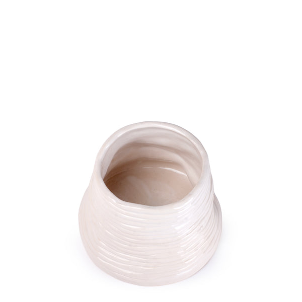 Coil Vase <br> 
White