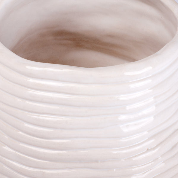 Coil Vase <br> 
White