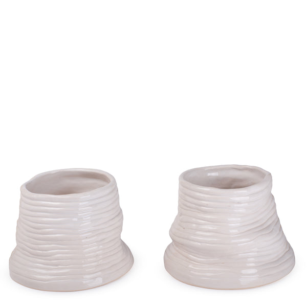 Coil Vase <br> 
White