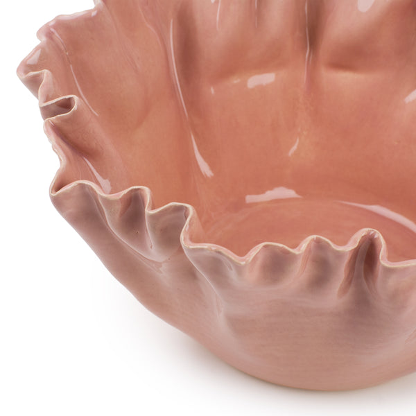 Deep Ruffle Dish <br>
Pink <br>
(Ø 36 x H 19) cm