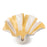 Deep Stripes Ruffle Dish on Stand <br>
White / Yellow <br>
(Ø 47 x H 27) cm