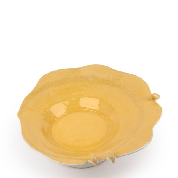 Flat Dish with Birds on Stand <br>
Pastel Yellow <br>
(Ø 35 x H 13) cm