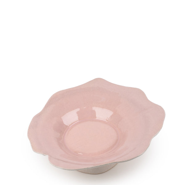 Flat Dish on Stand <br>
Nude <br>
(Ø 35 x H 12) cm