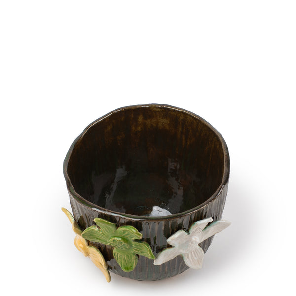 High Decorative Flower Pot <br>
Olive Brown <br>
(Ø 22 x H 16) cm